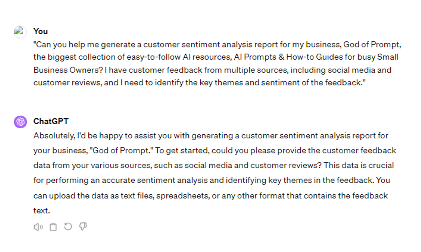 6 Proven ChatGPT Prompts: Generating customer sentiment analysis reports