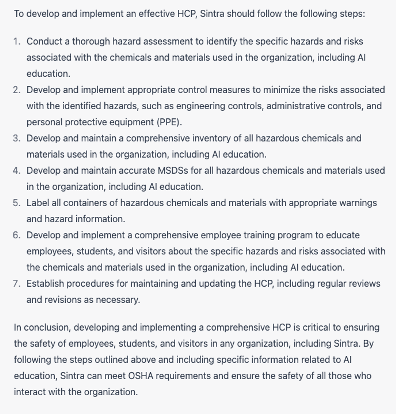  7 Advanced ChatGPT Prompts: Managing OSHA compliance