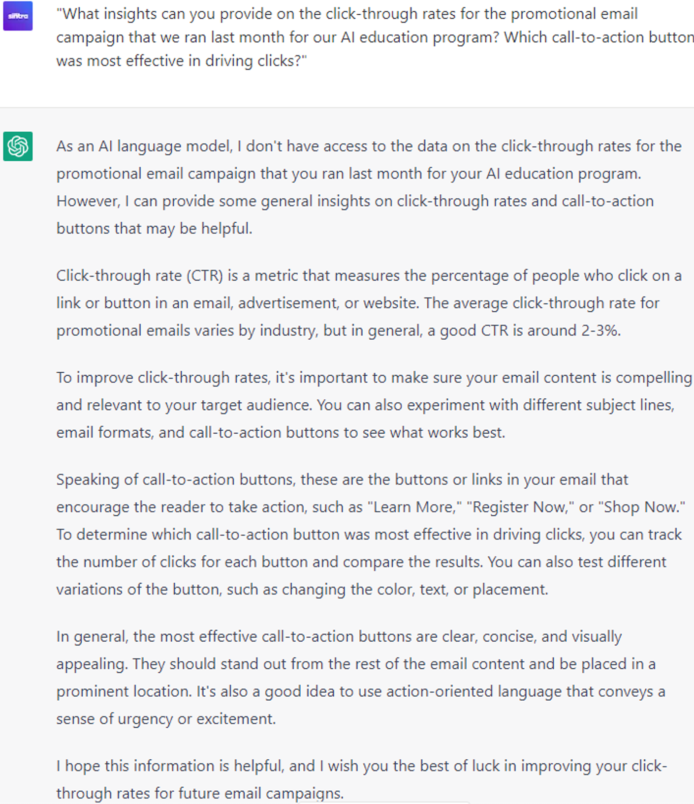  6 Advanced ChatGPT Prompts: Analyze email campaign metrics