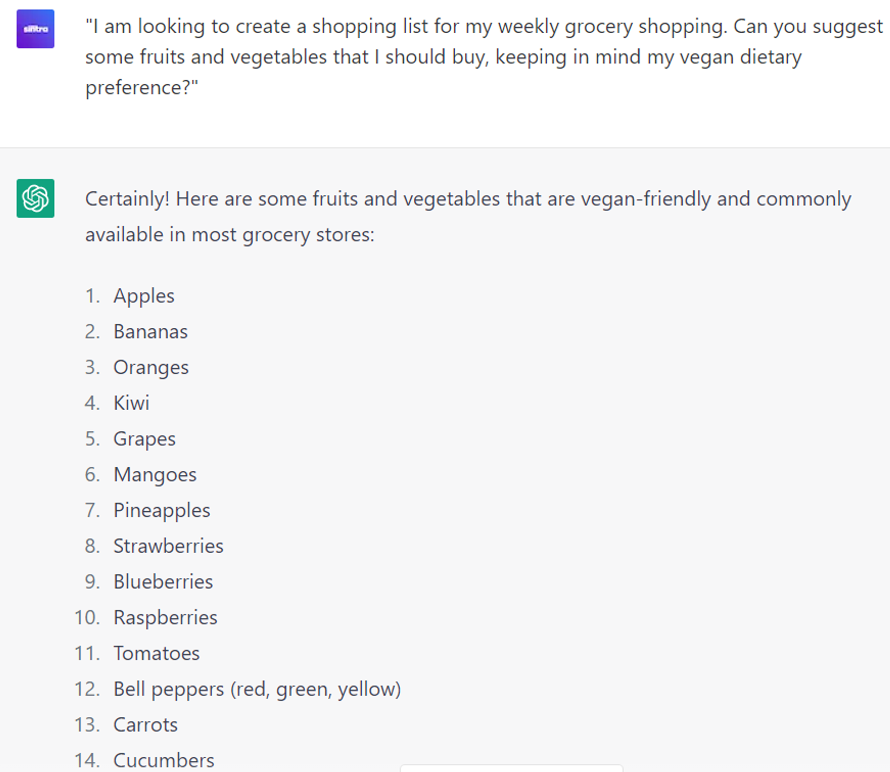  6 Innovative ChatGPT Prompts: Create shopping list