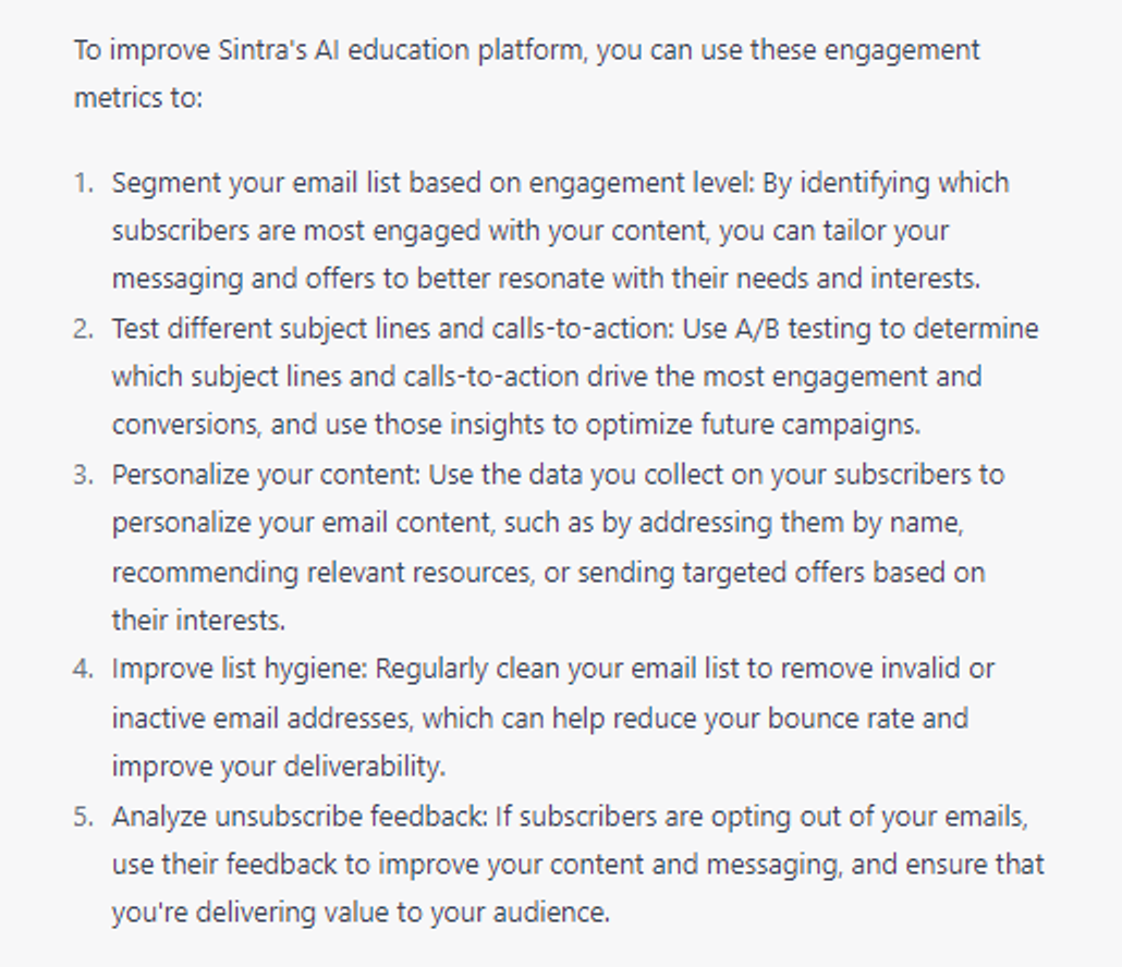  7 Advanced ChatGPT Prompts: Generating weekly email reports for insights