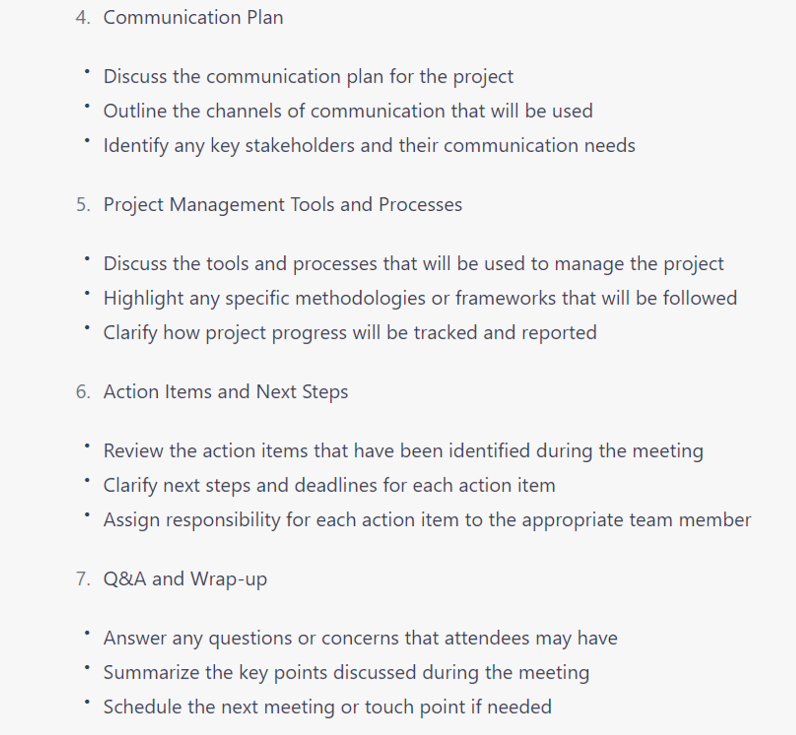  7 Innovative ChatGPT Prompts: Schedule project kickoff meeting